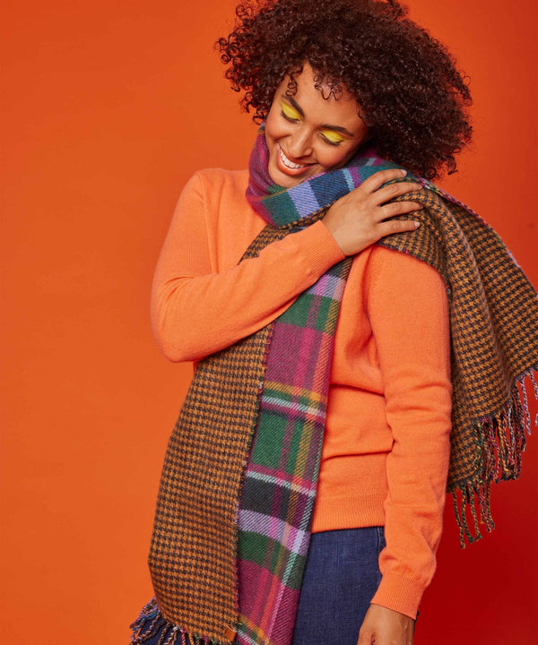 CHAFFINCH SCARF KALE GREEN MULTI
