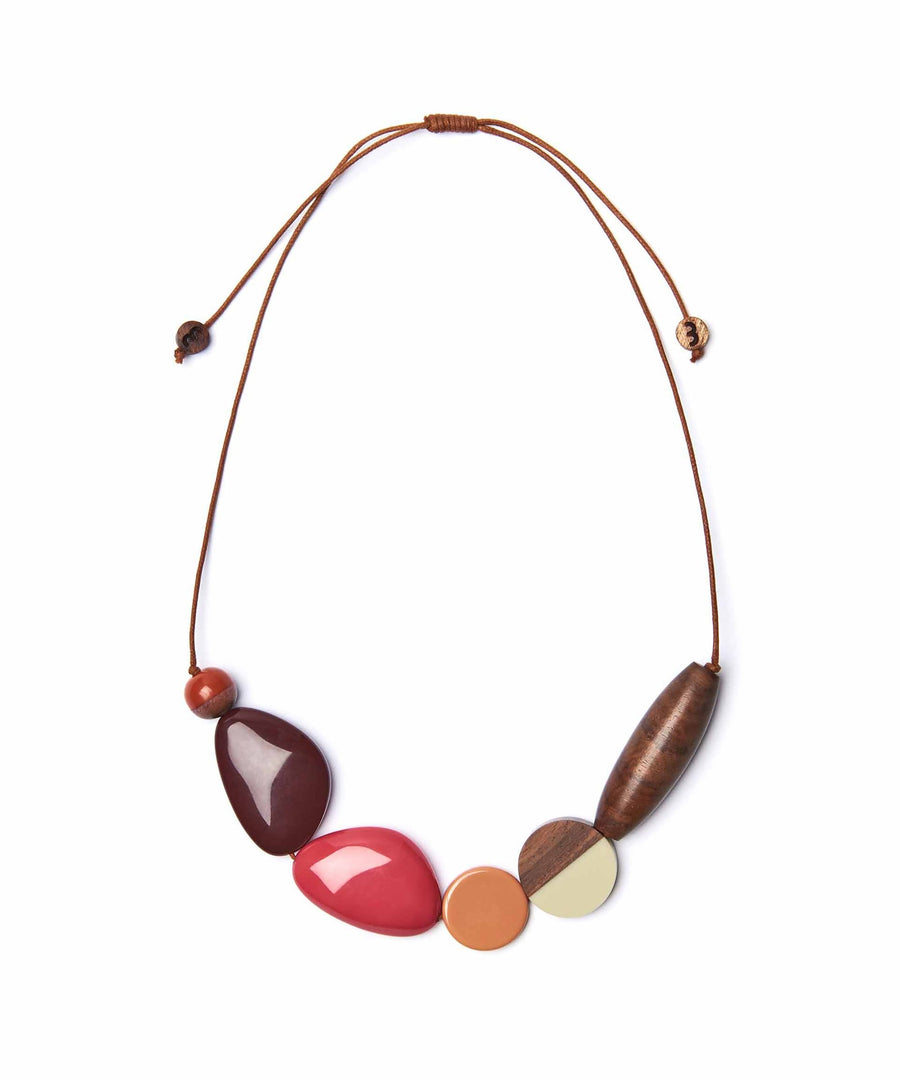 BALOCHI NECKLACE RED EARTH TONES