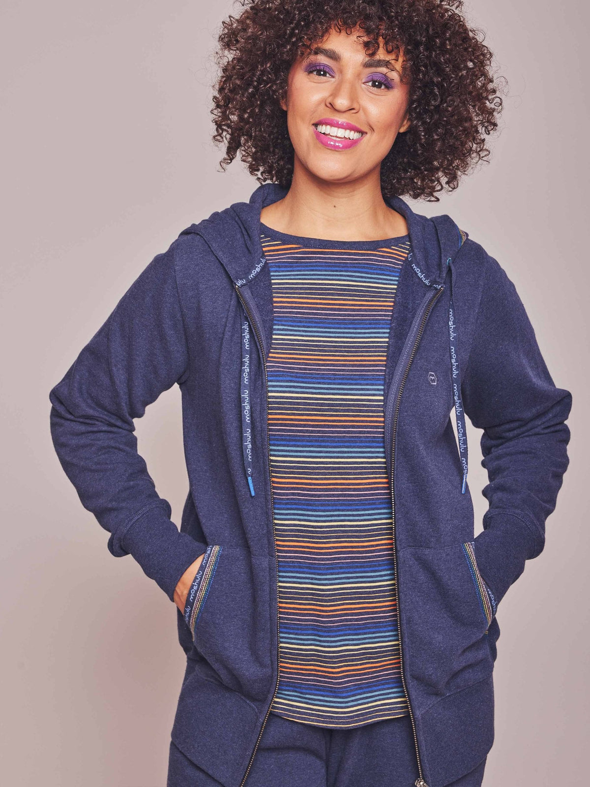 DOZE HOODED SWEAT INDIGO MARL