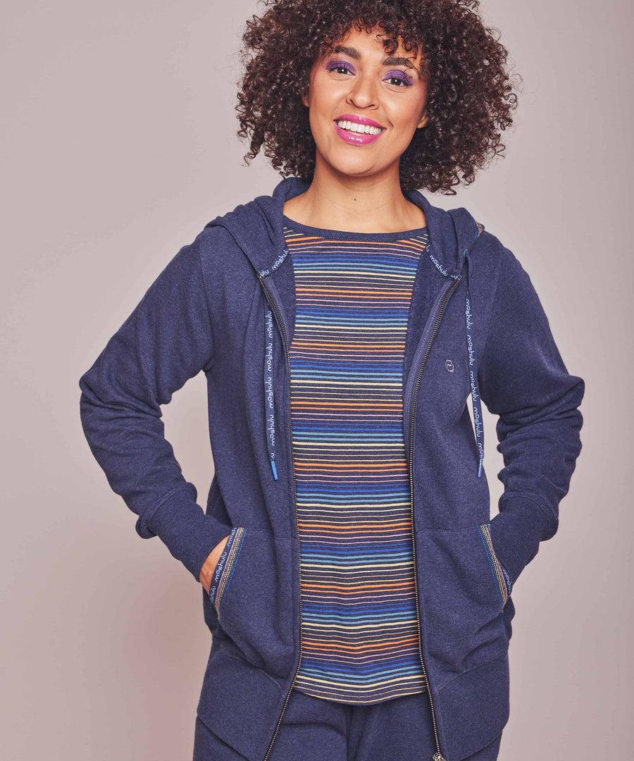 DOZE HOODED SWEAT INDIGO MARL
