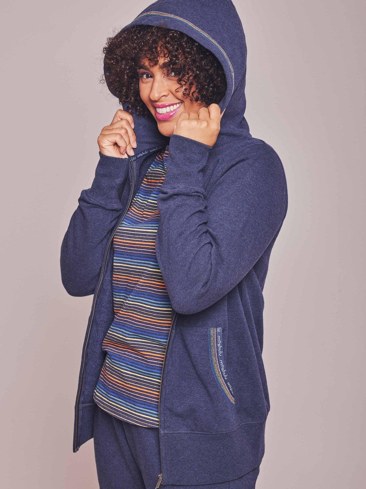 DOZE HOODED SWEAT INDIGO MARL