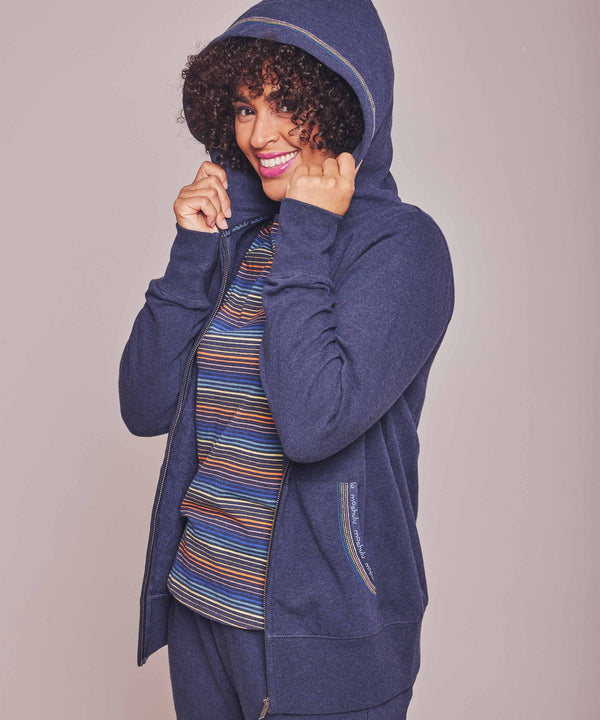 DOZE HOODED SWEAT INDIGO MARL