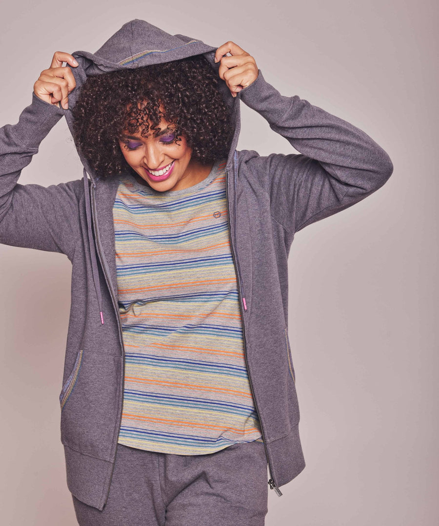 DOZE HOODED SWEAT SLATE MARL