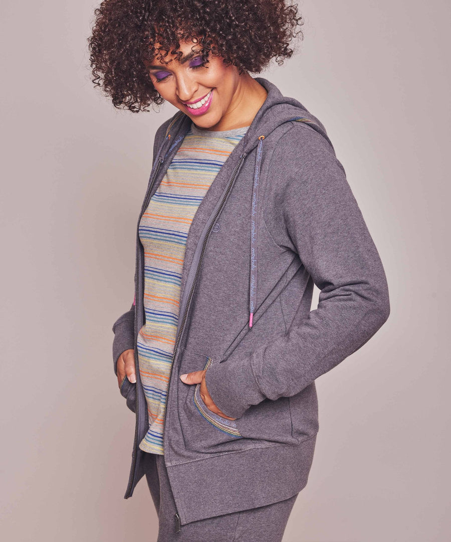 DOZE HOODED SWEAT SLATE MARL