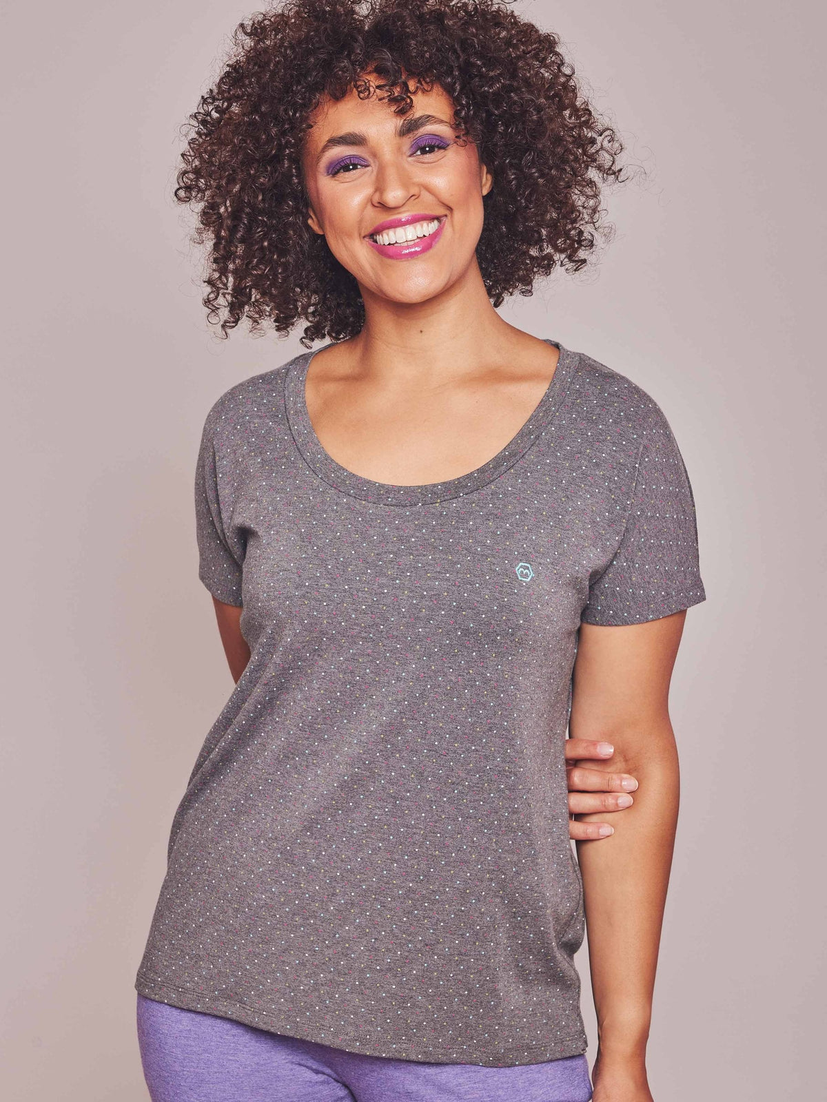 SLUMBER TEE SLATE MARL