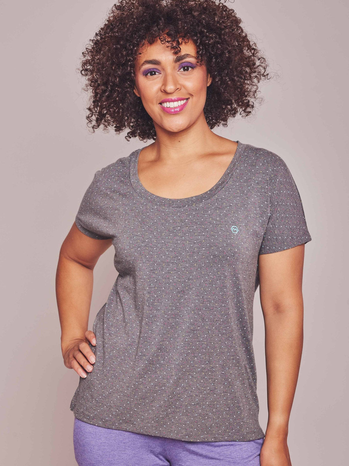 SLUMBER TEE SLATE MARL