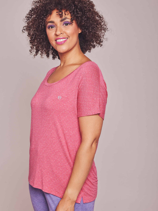 SLUMBER TEE PINK MARL
