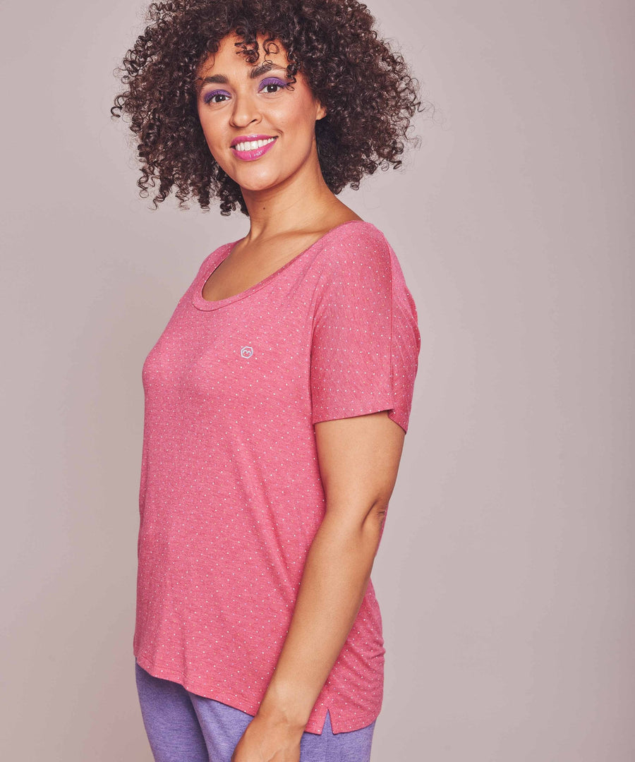 SLUMBER TEE PINK MARL
