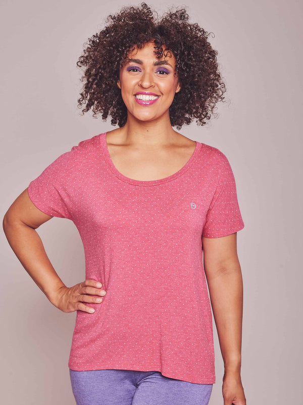 SLUMBER TEE PINK MARL