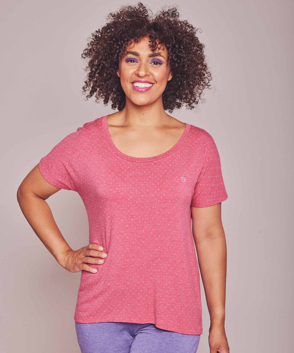 SLUMBER TEE PINK MARL