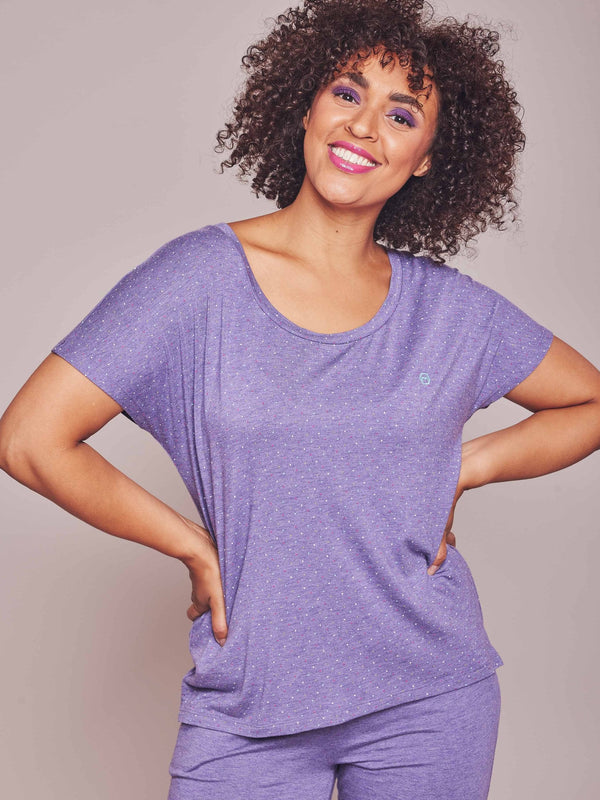 SLUMBER TEE VIOLET MARL