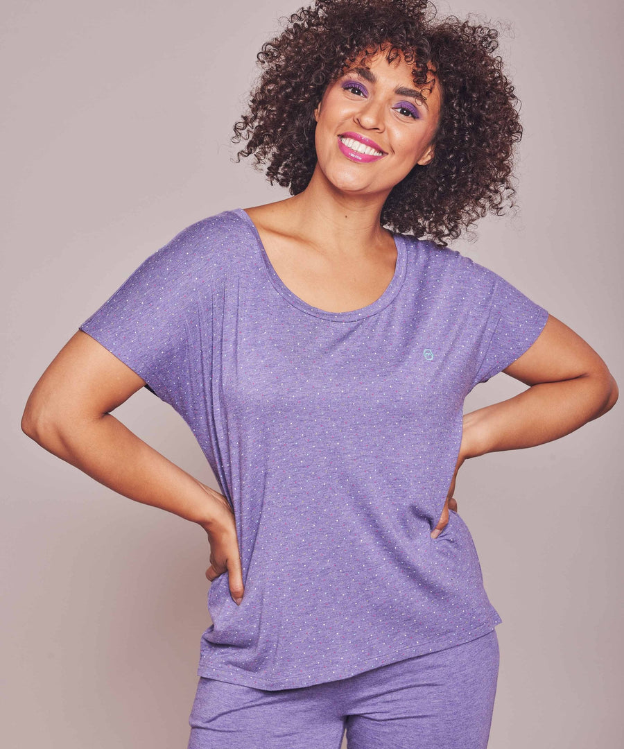 SLUMBER TEE VIOLET MARL