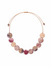 ANGELOU NECKLACE RASPBERRY TONES