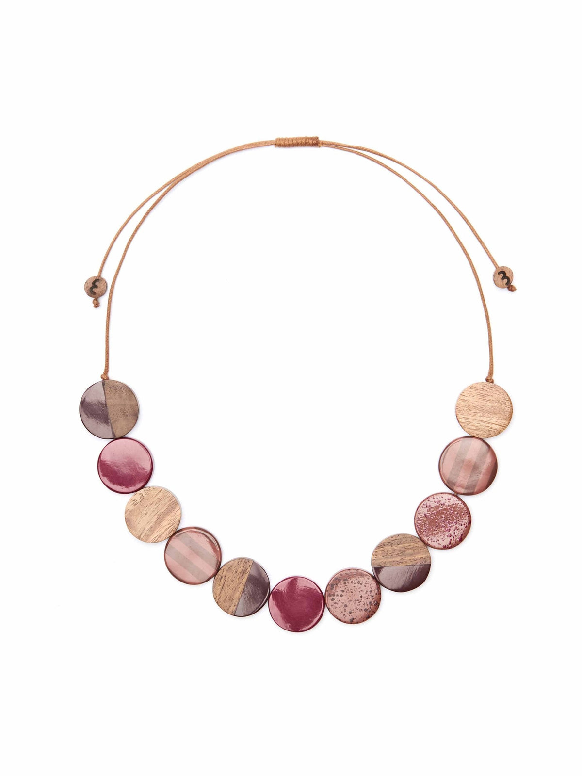 ANGELOU NECKLACE RASPBERRY TONES