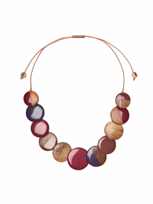 AUSTEN NECKLACE RASPBERRY TONES