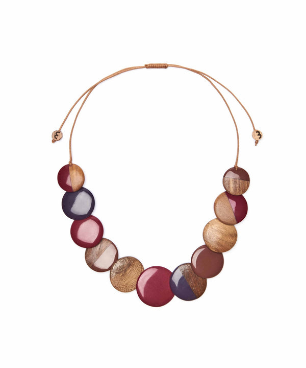 AUSTEN NECKLACE RASPBERRY TONES