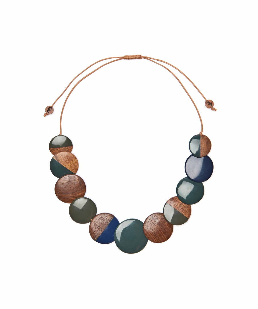 AUSTEN NECKLACE GREEN TONES