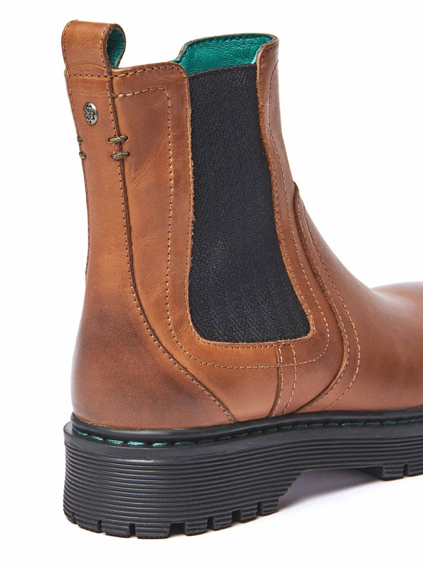 Black women's leather Chelsea boots - ABNEY BLACK