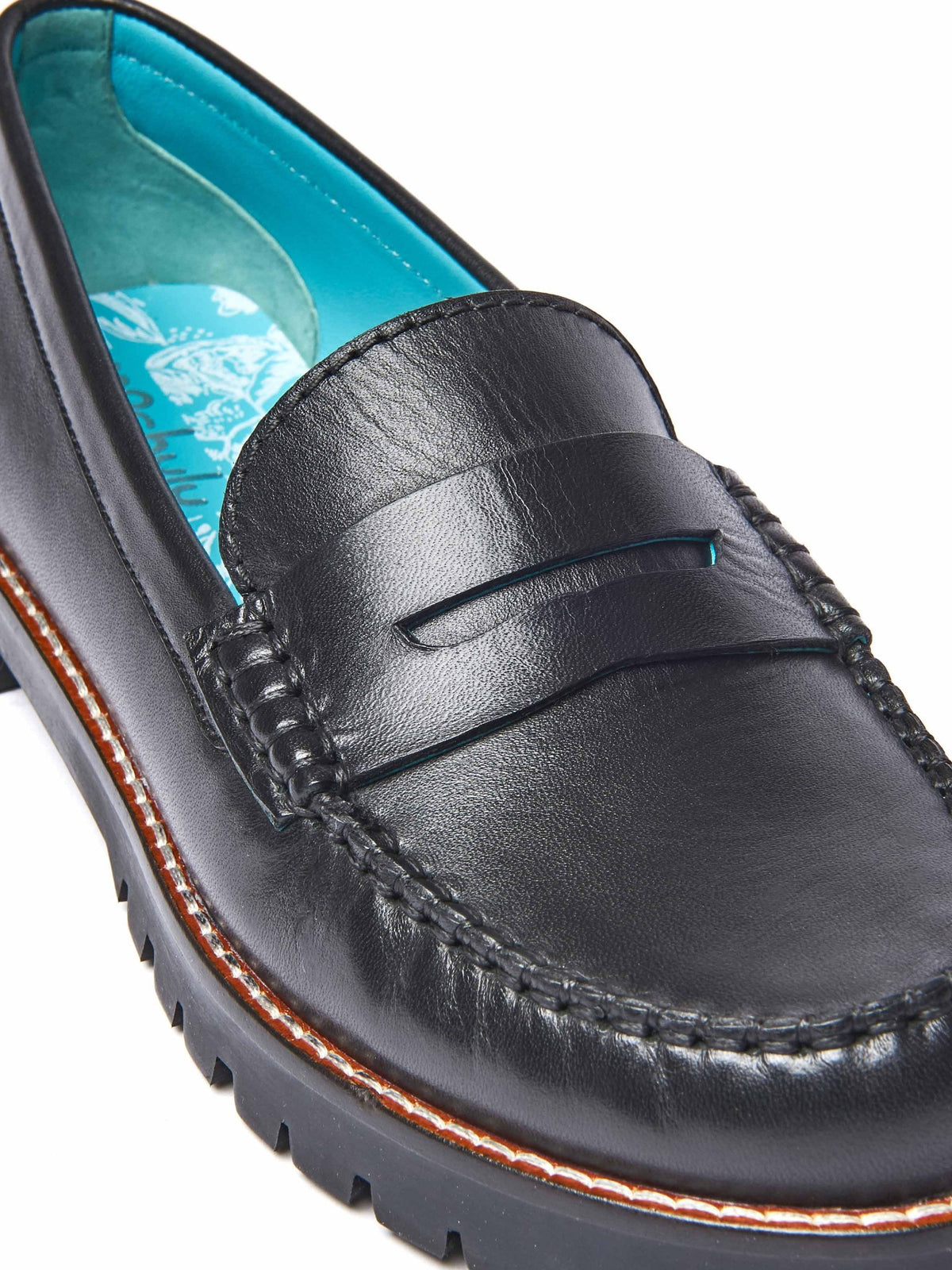 Brown Women's chunky leather loafer - BECKER TAN
