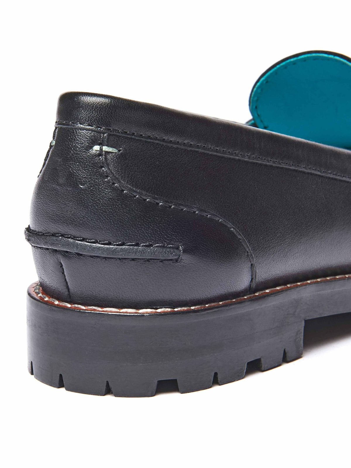 Brown Women's chunky leather loafer - BECKER TAN