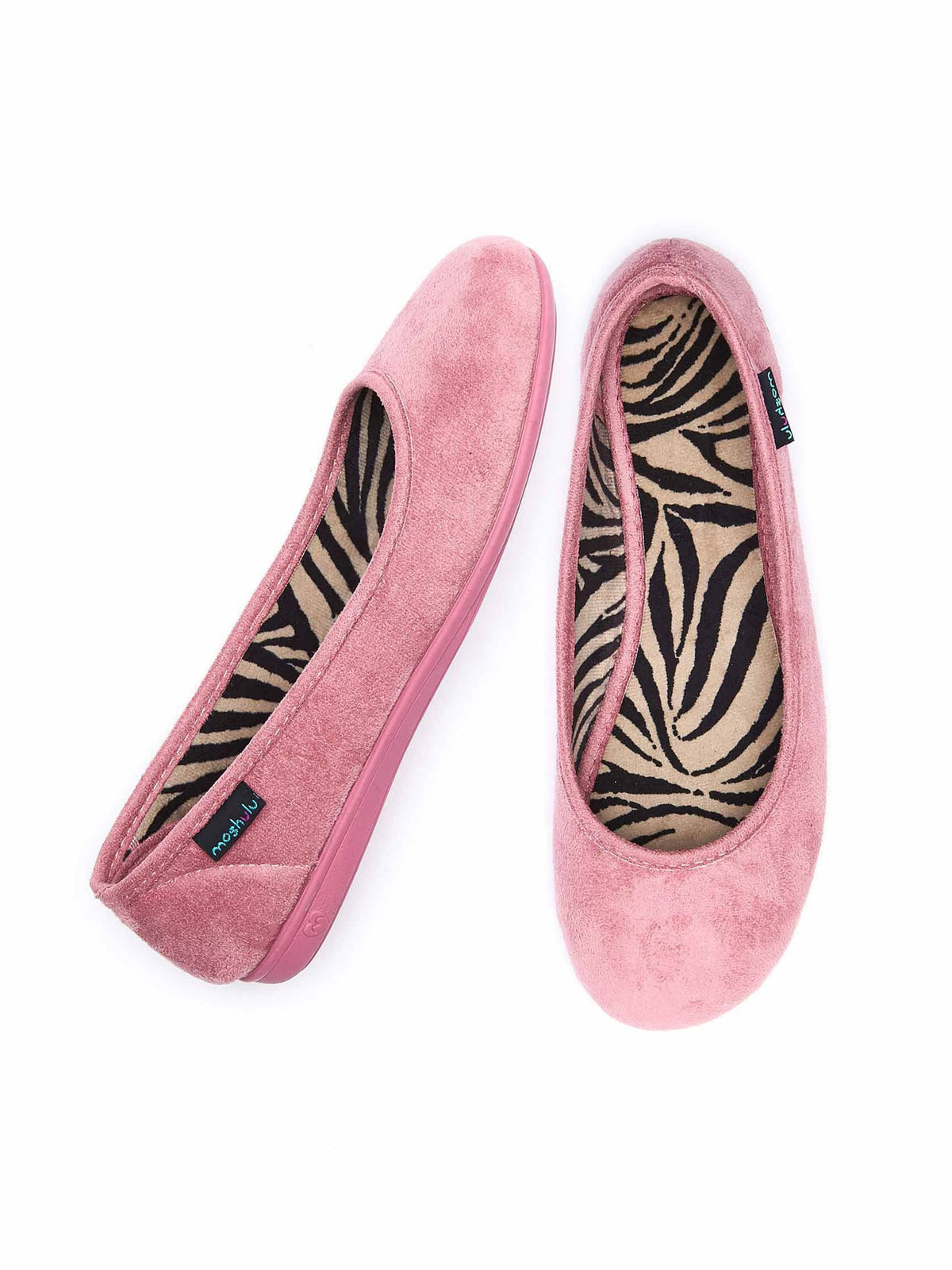 Pink textile ballerina slippers - BANOFFEE 2 BLUSH