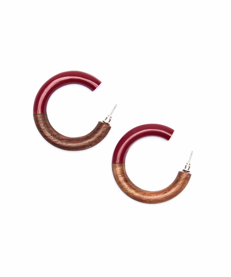 SAPPHO EARRINGS RASPBERRY