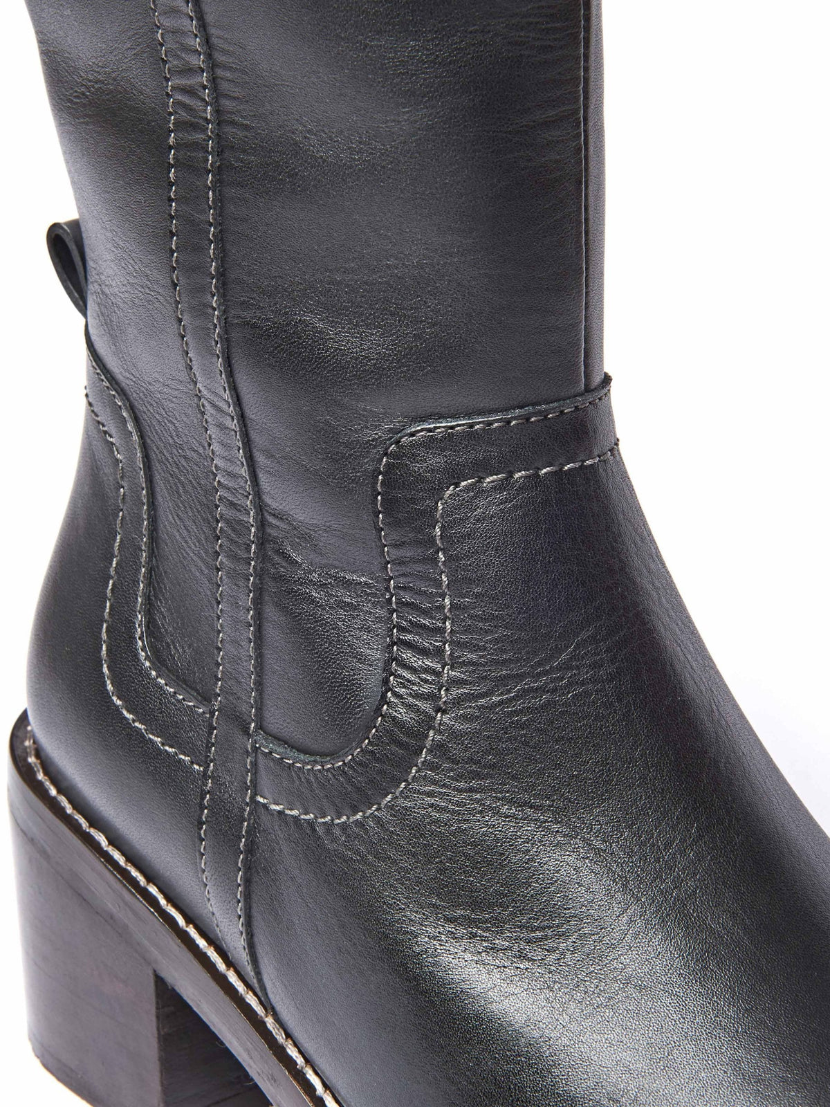 Black heeled long riding boots - HEPWORTH BLACK