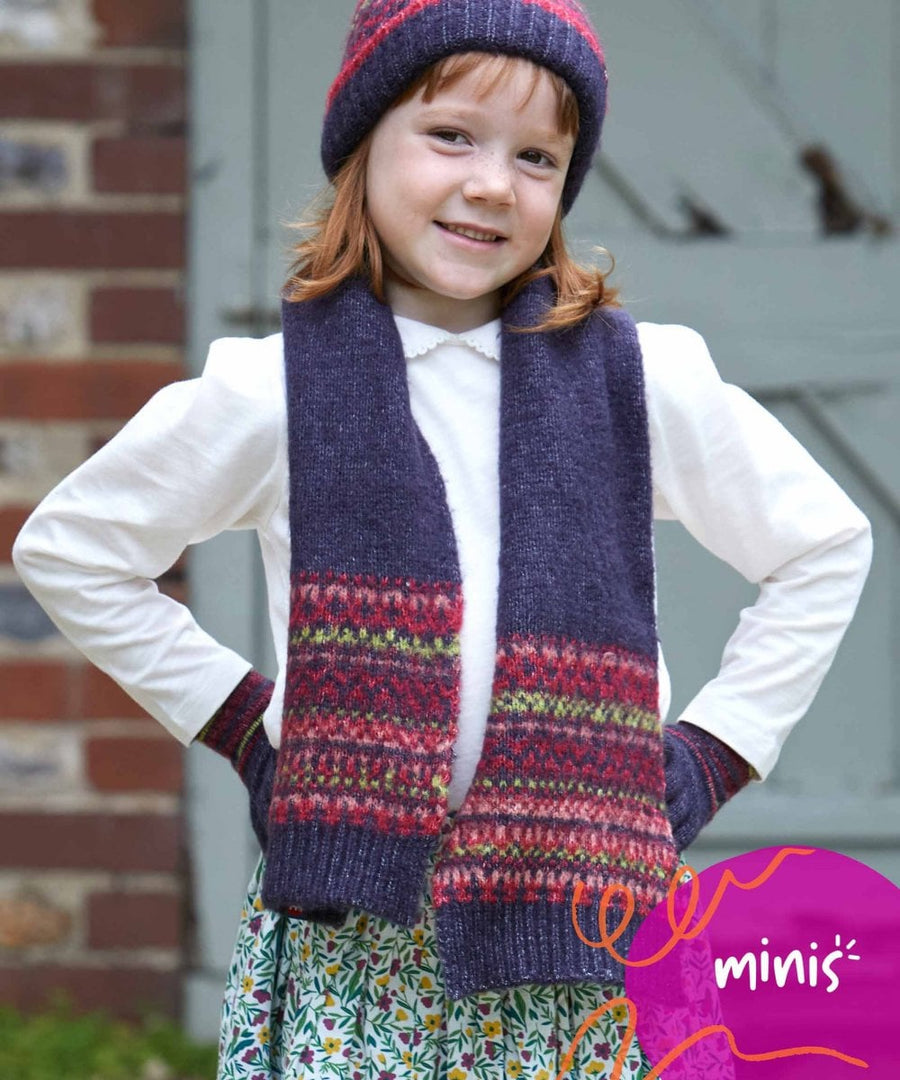 MINI TEAN SCARF INDIGO MULTI