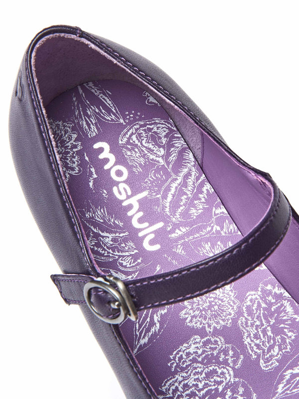 Black square toed ballerina flats - PIPER BLACK