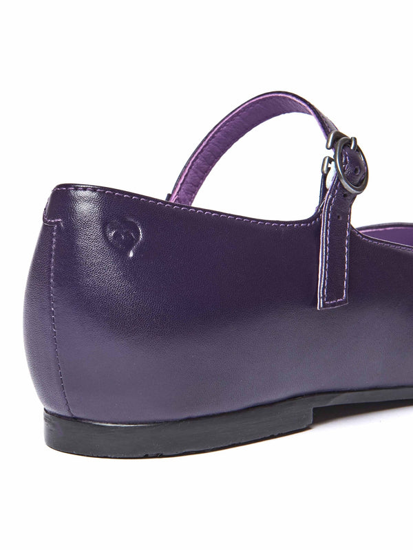 Black square toed ballerina flats - PIPER BLACK