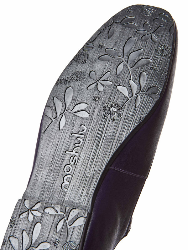 Black square toed ballerina flats - PIPER BLACK