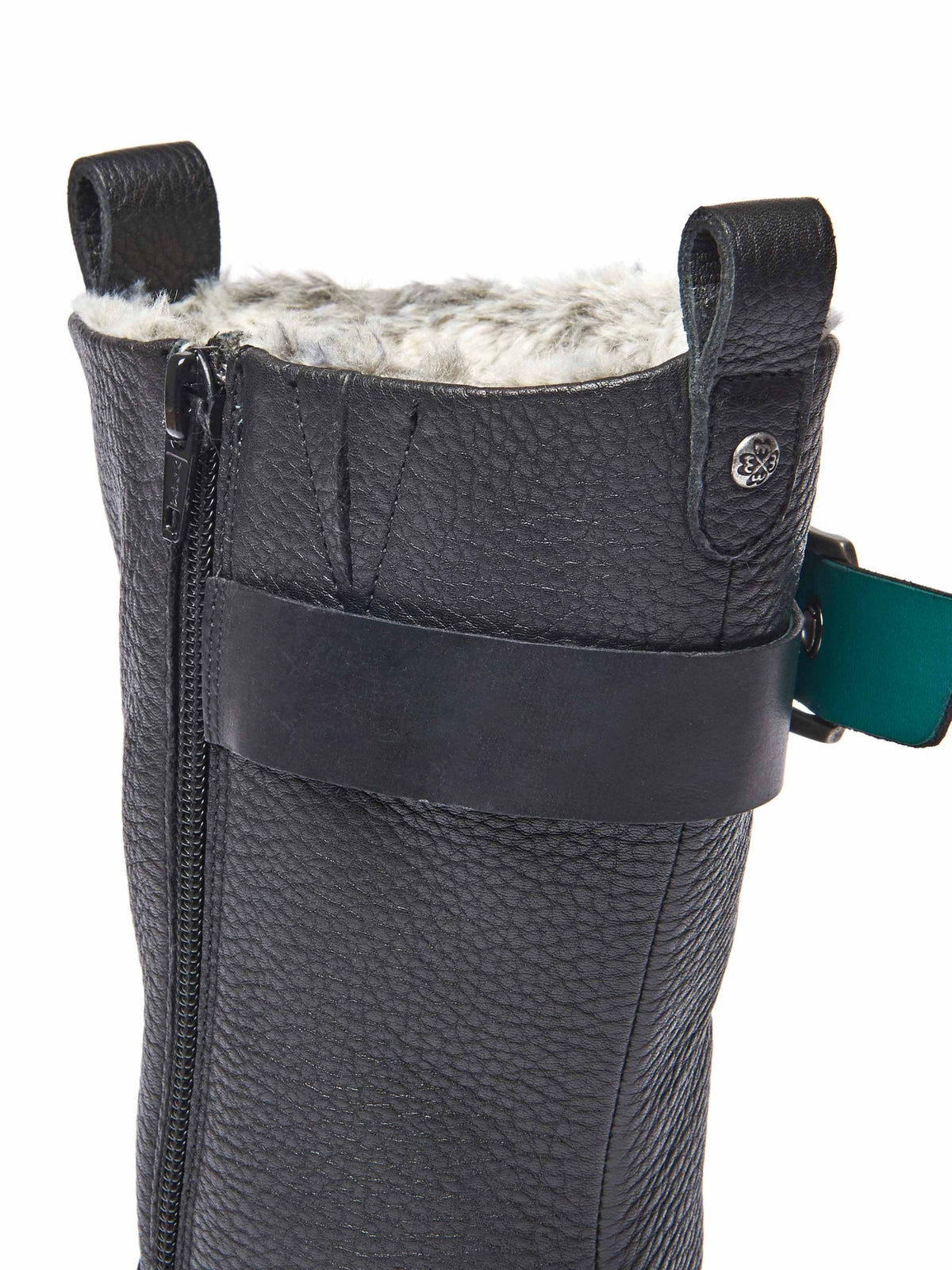 Black Mid-length biker boots - SHERALD BLACK