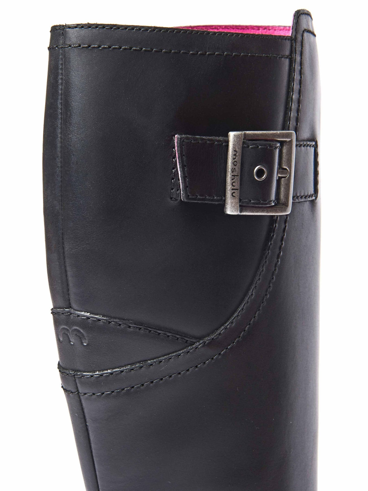 Blue long leather wedge boots - STARGAZER NAVY
