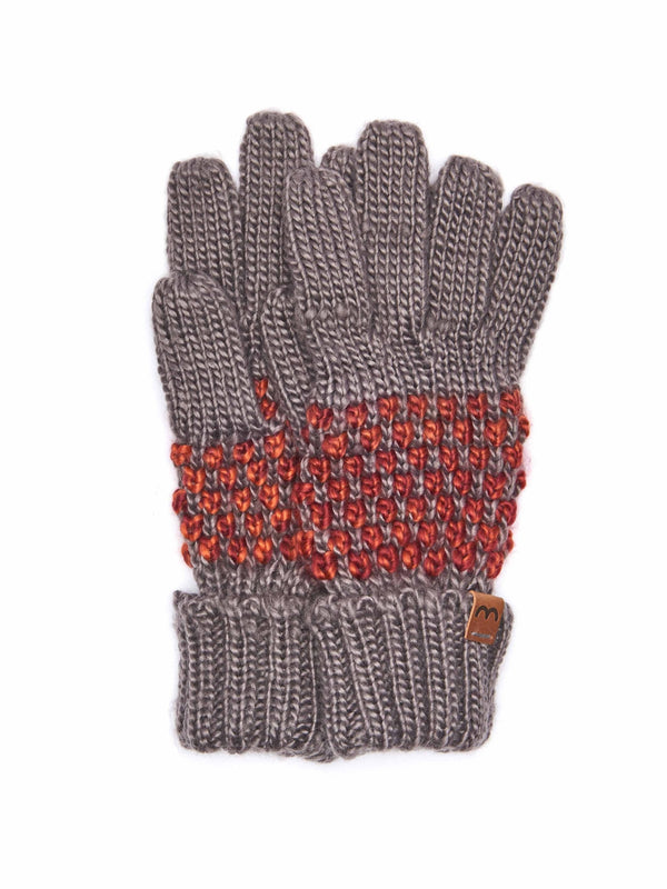 Grey RATHLIN GLOVE - RATHLIN GLOVE GREY/CABERNET