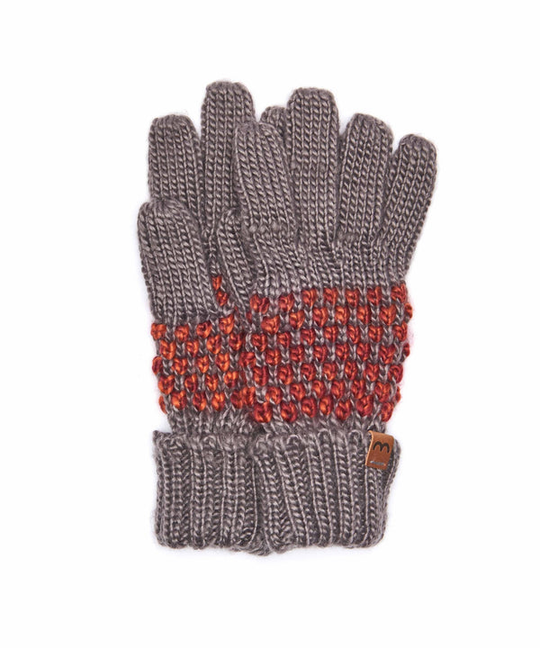 RATHLIN GLOVE GREY/CABERNET
