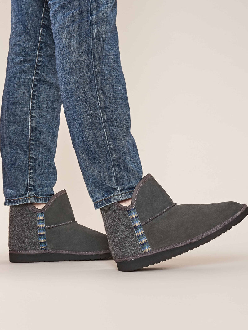 Grey men's slipper boots - KALTER GREY