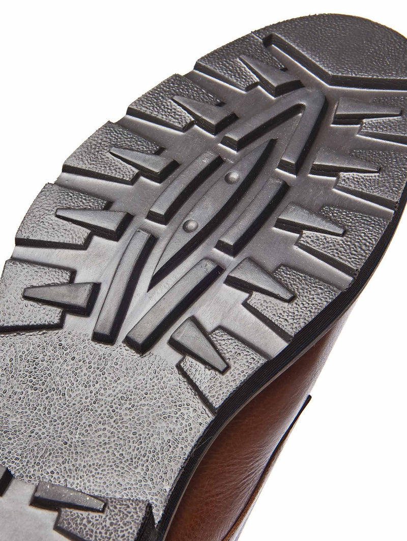 Brown men's suede derby shoes - GASKET 2 TAN