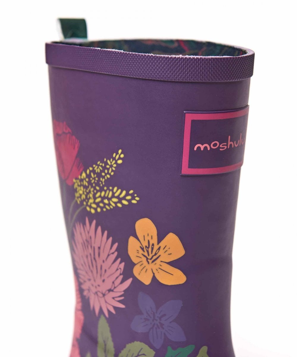 Blue colourful mid-length wellies - DOWNPOUR INDIGO STRIPE
