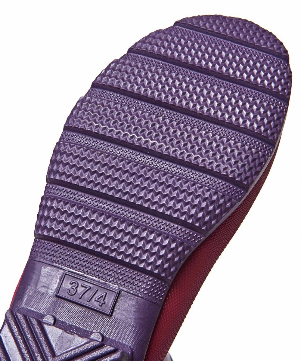 Blue colourful mid-length wellies - DOWNPOUR INDIGO STRIPE