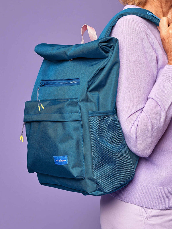 Blue water-resistant large backpack - LAGUNA DARK TEAL