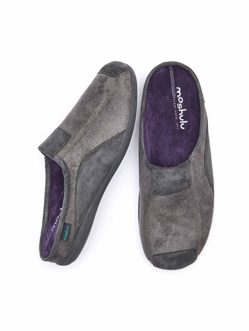 Grey men's slip-on slippers - JAKARTA 2 GREY