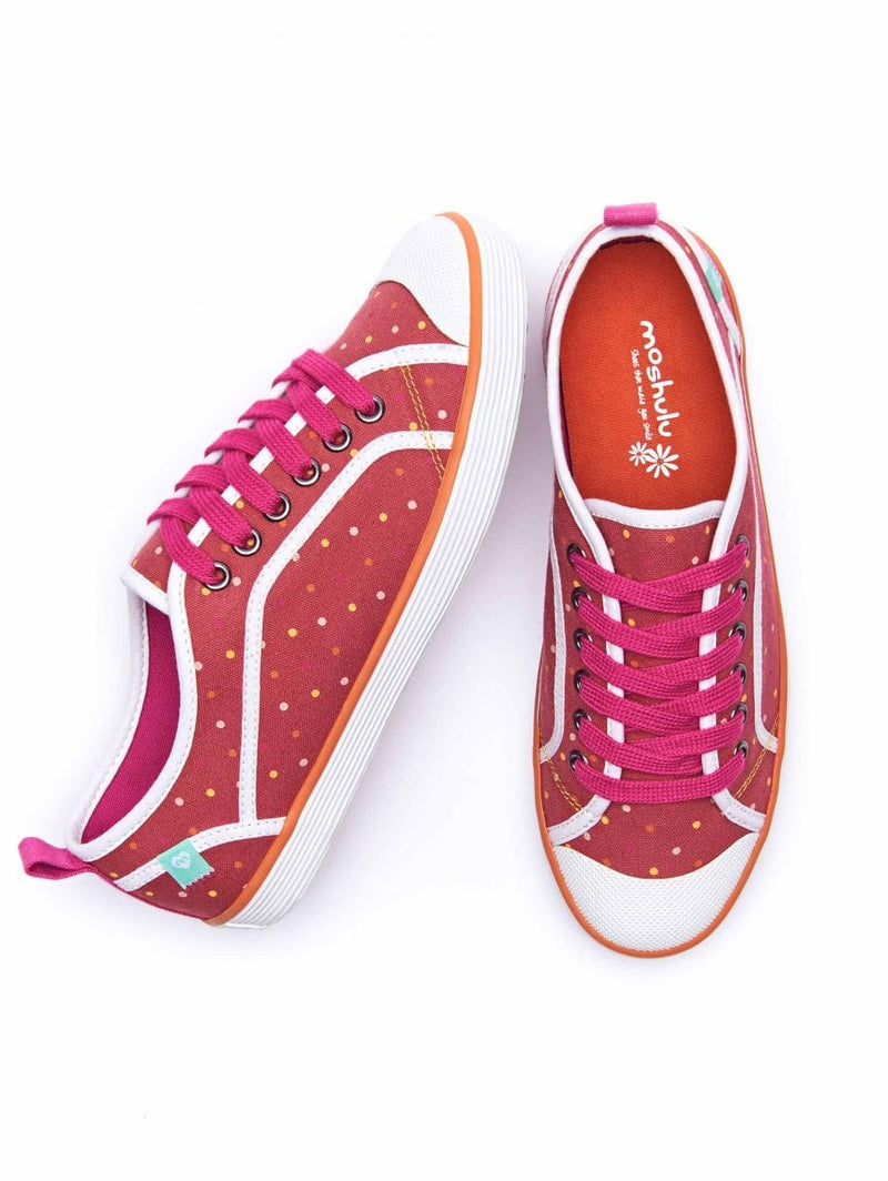Red lace-up canvas shoes - CUDDLY TOY 2 RHUBARB MINI SPOT