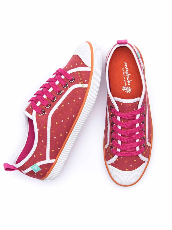Red lace-up canvas shoes - CUDDLY TOY 2 RHUBARB MINI SPOT