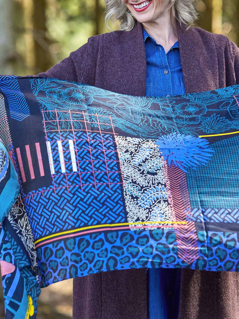 Multi ladies' patterned scarf - ROHINI MULTI