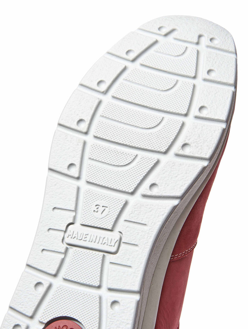 Red Colourful nubuck trainer pumps - KAZOO LIPSTICK RED