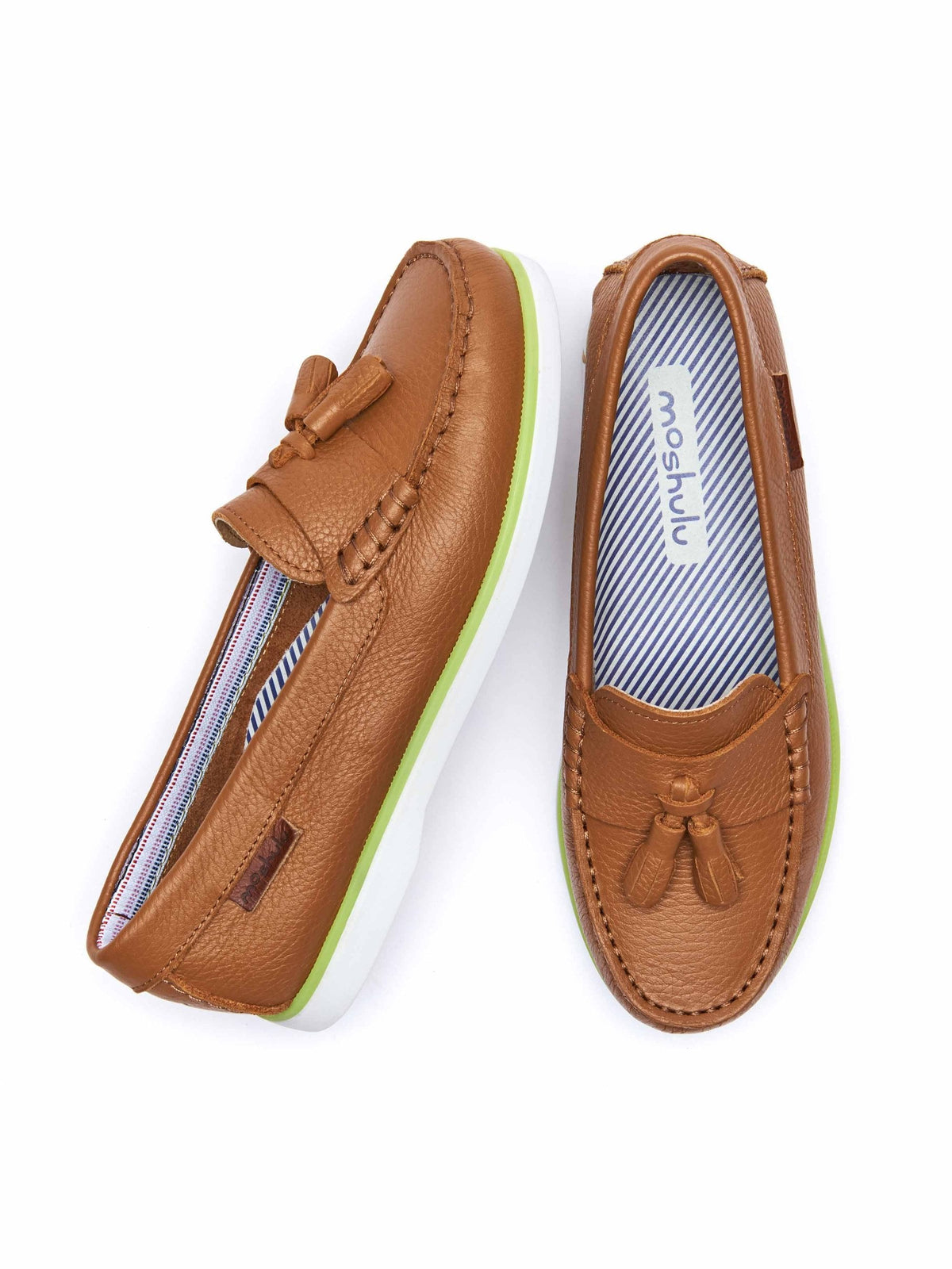 Brown ladies' moccasin loafer - MAENPORTH TAN