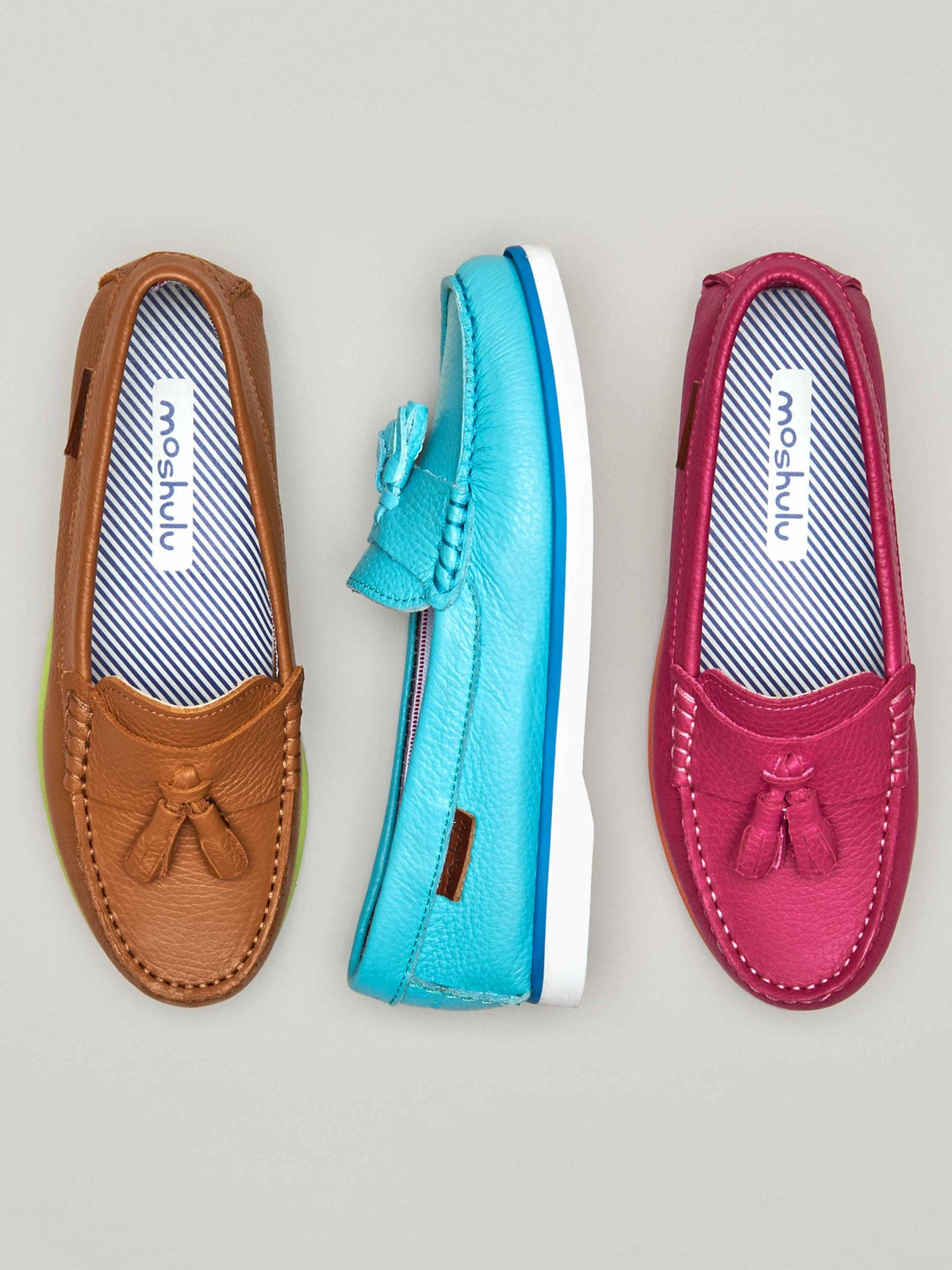 Brown ladies' moccasin loafer - MAENPORTH TAN