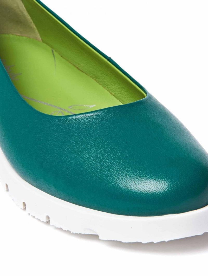 Blue leather slip-on ballet pumps - JIN OASIS BLUE