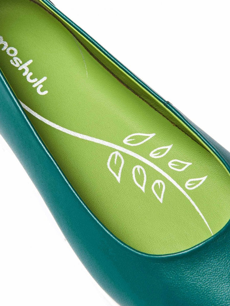 Blue leather slip-on ballet pumps - JIN OASIS BLUE