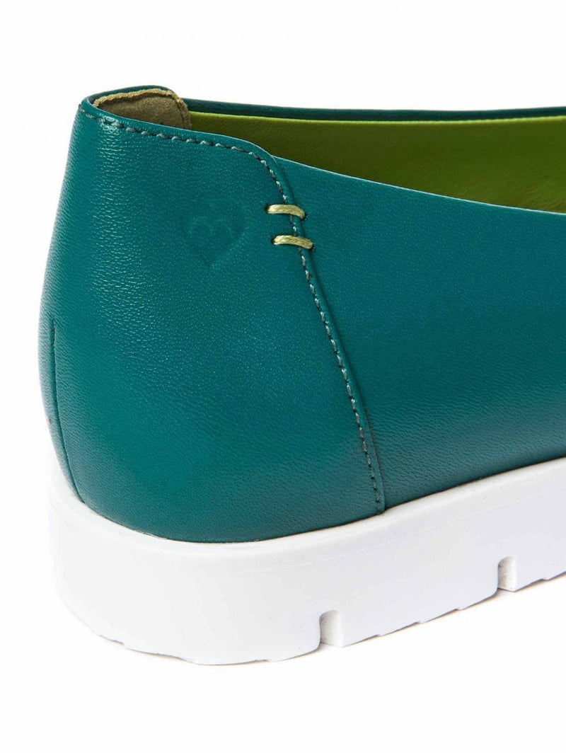 Blue leather slip-on ballet pumps - JIN OASIS BLUE